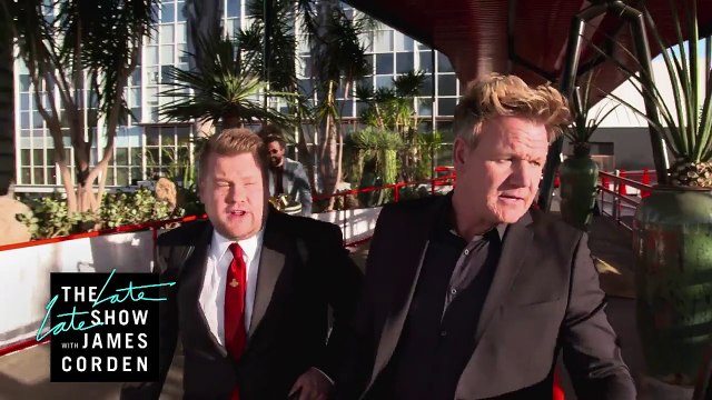 Gordon Ramsay Drives James & Reggie to LAX - #LateLateLondon