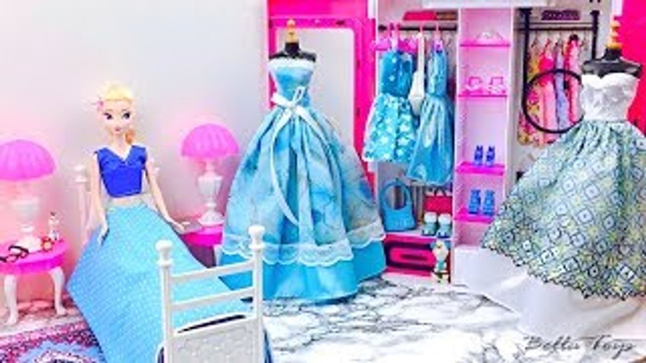  BARBIE SABAH RUTINI  PRENSES YATAK ODASI  BARBIE BEBEK MUTFAK + BANYO  KAHVALTI + DUŞ