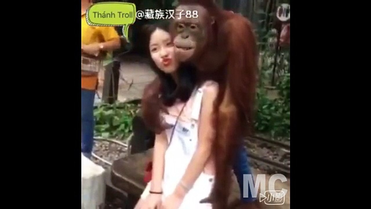 Funny action , Photo together with girl.