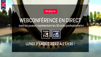 Webconférence TOP14 et PROD2 – saison 2017-2018