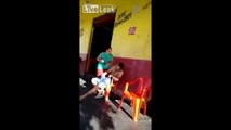 Cette femme vient arracher son mari ivre de son bar au Brésil.. HILARANT !