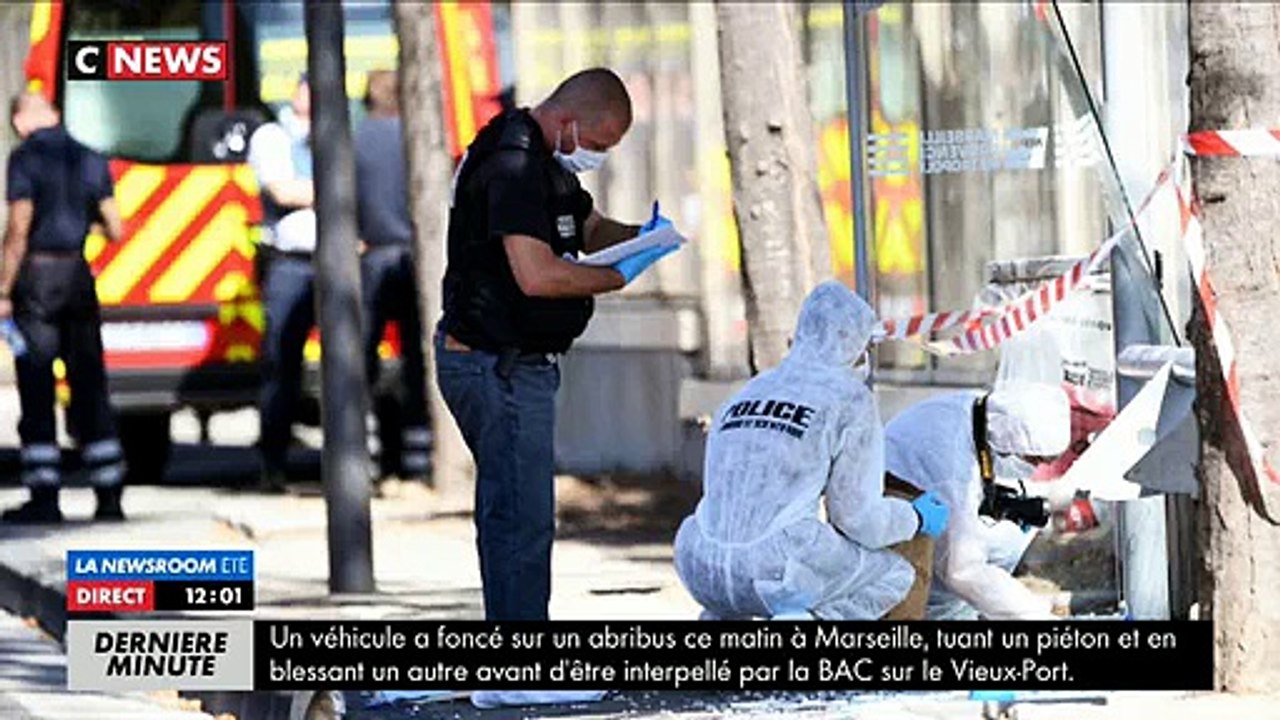 EN DIRECT - Marseille: Une voiture fonce sur des abris-bus - Un homme de 35 ans arrêté