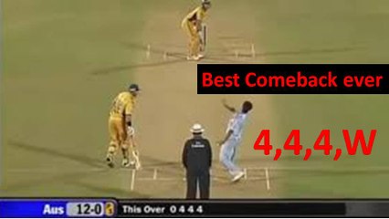 4_4_4 and middle stump uprooted || Best comeback ever