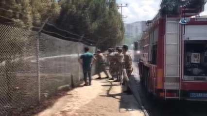 Çanakkale'de Jandarma Eğitim Alanında Yangın