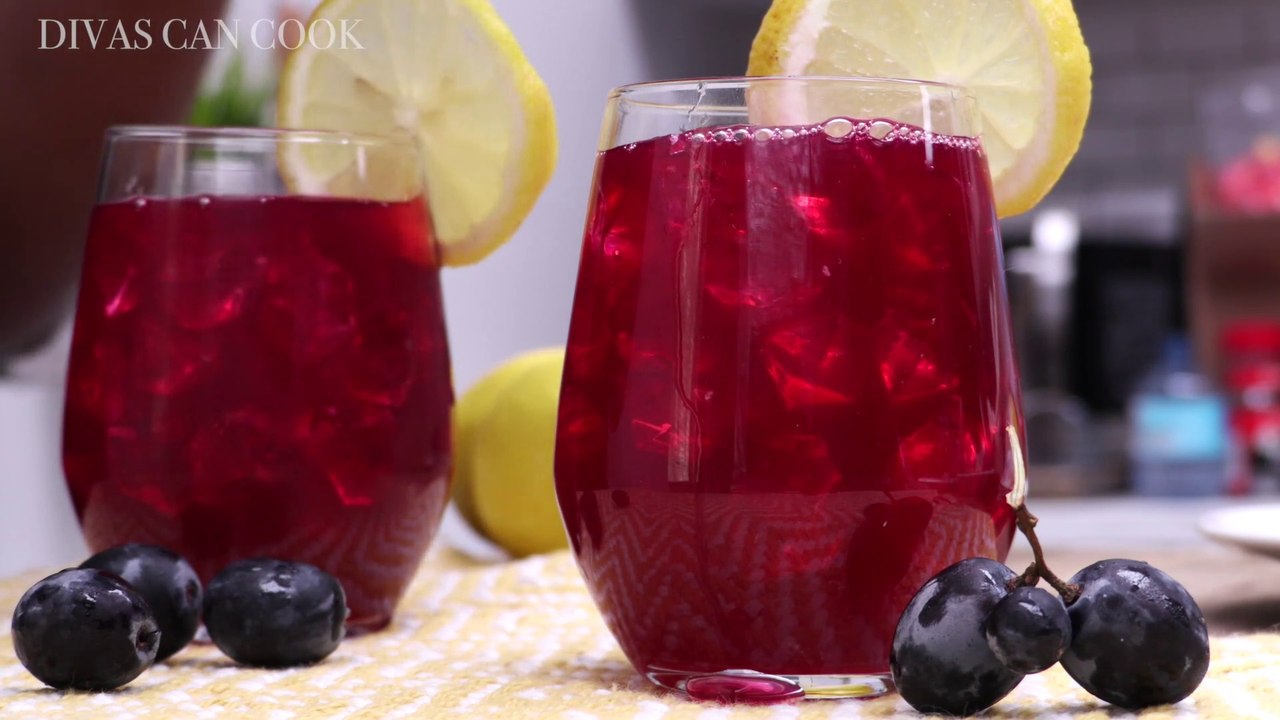 Refreshing Black Grape Lemonade