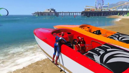 Şimşek McQueen ve Örümcek Adam Süper Deniz Botlarıyla (Çizgi Film Tadında - Türkçe Dublaj)