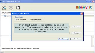 Repair your corrupted MDB file using Recoveryfix for Access