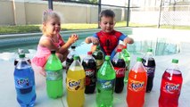 Et Béguin un soda eau enfants pour explosion soude défi coca mentos pepsi cola cola expériences