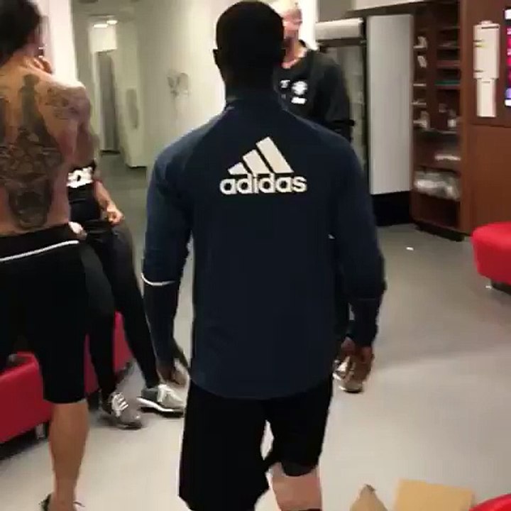 Eric Bailly kicking Zlatan Ibrahimovic