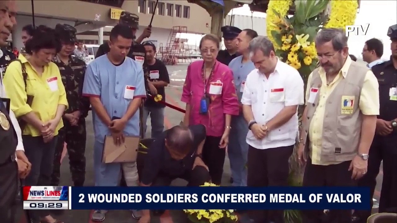 Two wounded soldiers conferred Medal of Valor