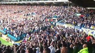 Leeds united fans Singing MARCHING ON TOGETHER before Preston game 12:8:17