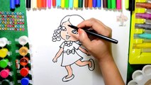 Comment à dessiner couleur peindre mignonne bébé poupée coloration et Apprendre à couleur pour enfants