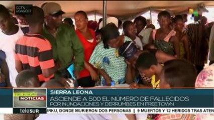 Crece a 500 la cifra de muertos por deslaves en Sierra Leona
