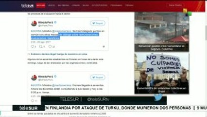 Gobierno y maestros peruanos alcanzan un primer acuerdo