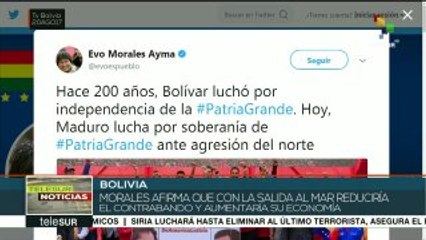 Expresa pdte. boliviano su respaldo al gobierno de Nicolás Maduro