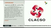 Rechaza CLACSO amenazas injerencistas de EE.UU. a Venezuela