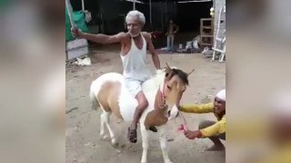Funny Bahubali on horse ride