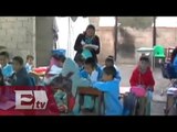 Niños toman clases en escuela en ruinas en  Chimalhuacán / Vianey Esquinca