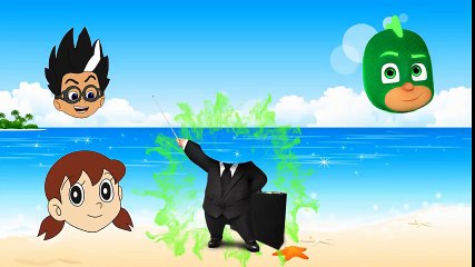 New Wrong Head PJ Mask, Remeo, Boss Baby, Shizuka Doraemon Best Cartoon 2017 New Finger Family Songs