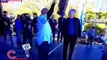 CHICAGO CUBS LEGENDS RYNE SANDBERG & BILLY WILLIAMS INTRODUCED AT #CUBSPARADE WORLD SERIES