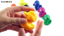 Play & Learn Colours with Playdough Ducks Clay Modelling Fun for Kids Zoo Animals Molds