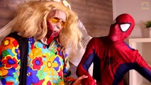 Spiderman MARRIES A ZOMBIE! w/ Frozen Elsa Joker Maleficent Police Car Anna Spidergirl Sup