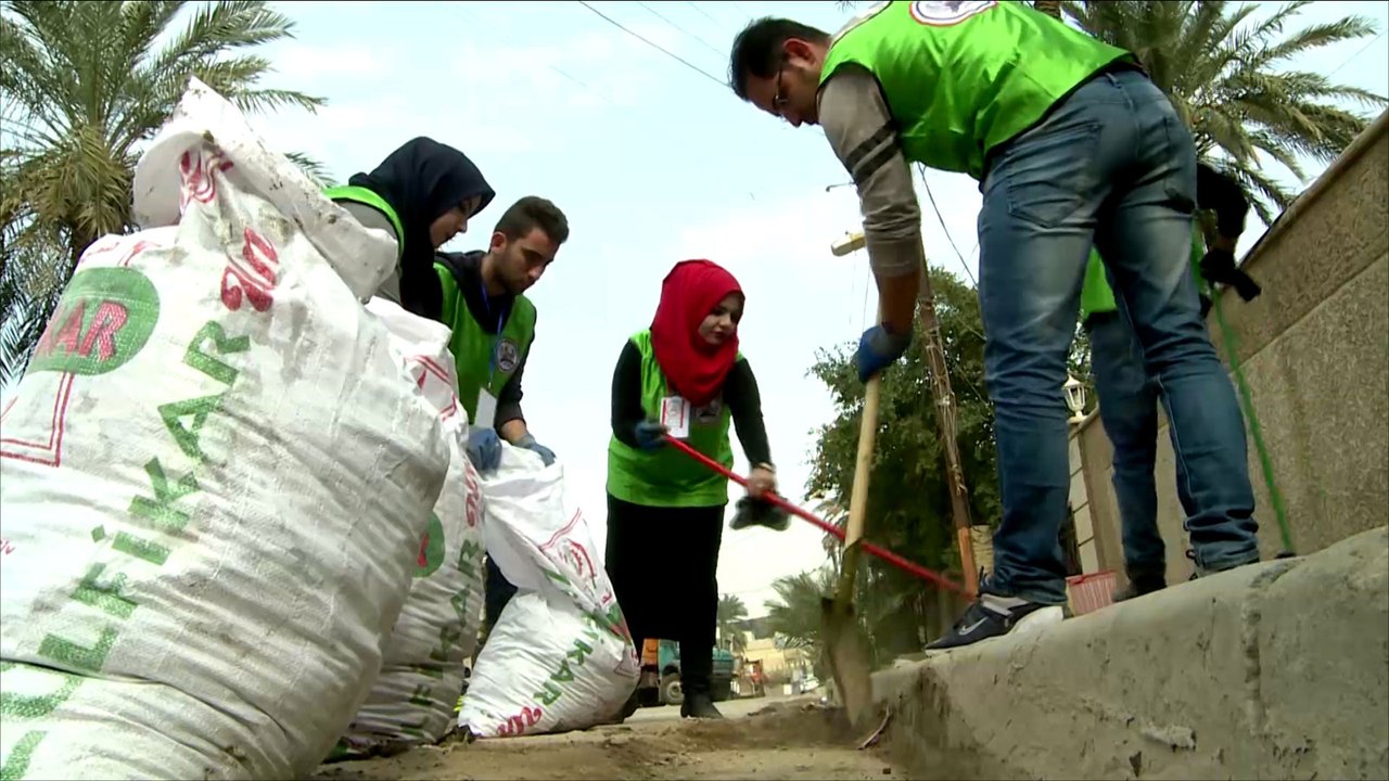 زمام المبادرة-حملة شبابية لتنظيف بغداد