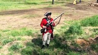 Battle reenactment at General Nathanael Greene Homestead in Coventry