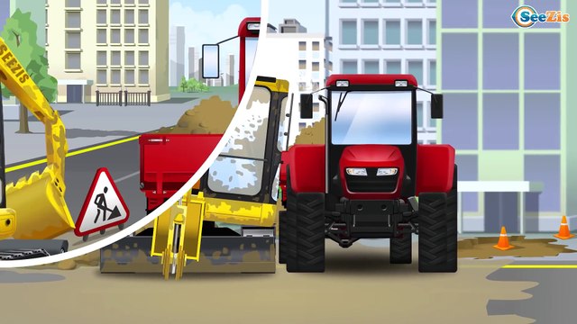 Трактор едет - Аграрная машинерия Грузовичок Трактора для Детей - Мультфильмы для детей