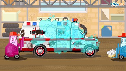 Ambulans ve Meraklı Kamyon: Kurtarma Ekibi - Eğlenceli çizgi film - Türkçe izle