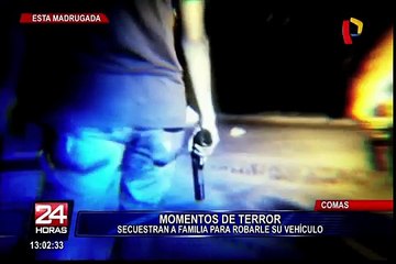Comas: familia sufre violento robo de su minivan