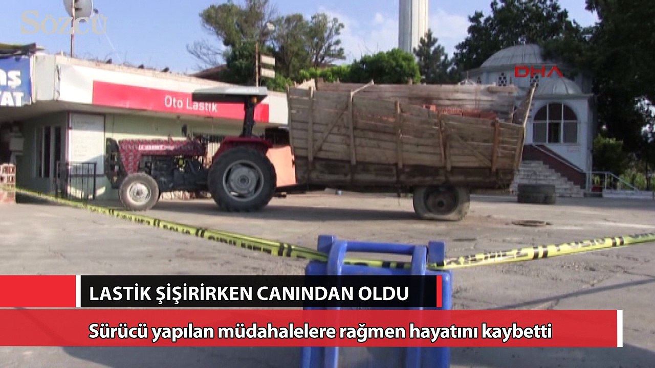 Patlayan römork lastiği can aldı