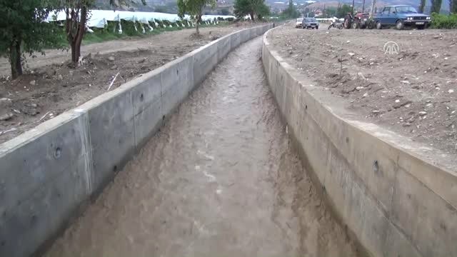 Sarıgöl'de Yağış Bağlarda Hasara Yol Açtı