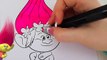 TROLLS MOVIE COLORING BOOK EPISODE POPPY DJ SUKI COOPER SPEED COLORING VIDEO FOR KIDS