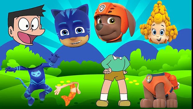 Wrong Heads Catboy Pj Mask Zuma Paw Patrol Suneo Doraemon Bubble Gumpies Finger Family Songs