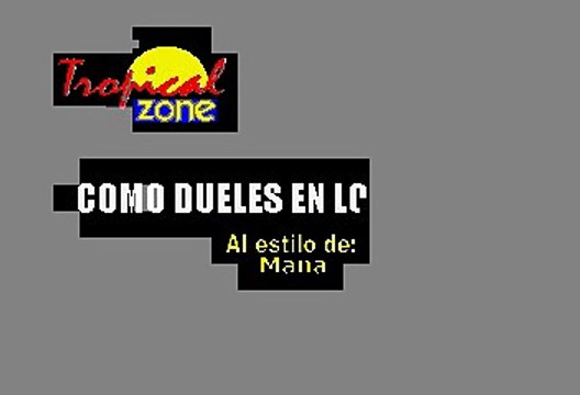 Como Dueles En Los Labios - Mana (Karaoke)