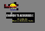 Cuando Te Acuerdes De Mí  - Marco Antonio Solis (Karaoke)
