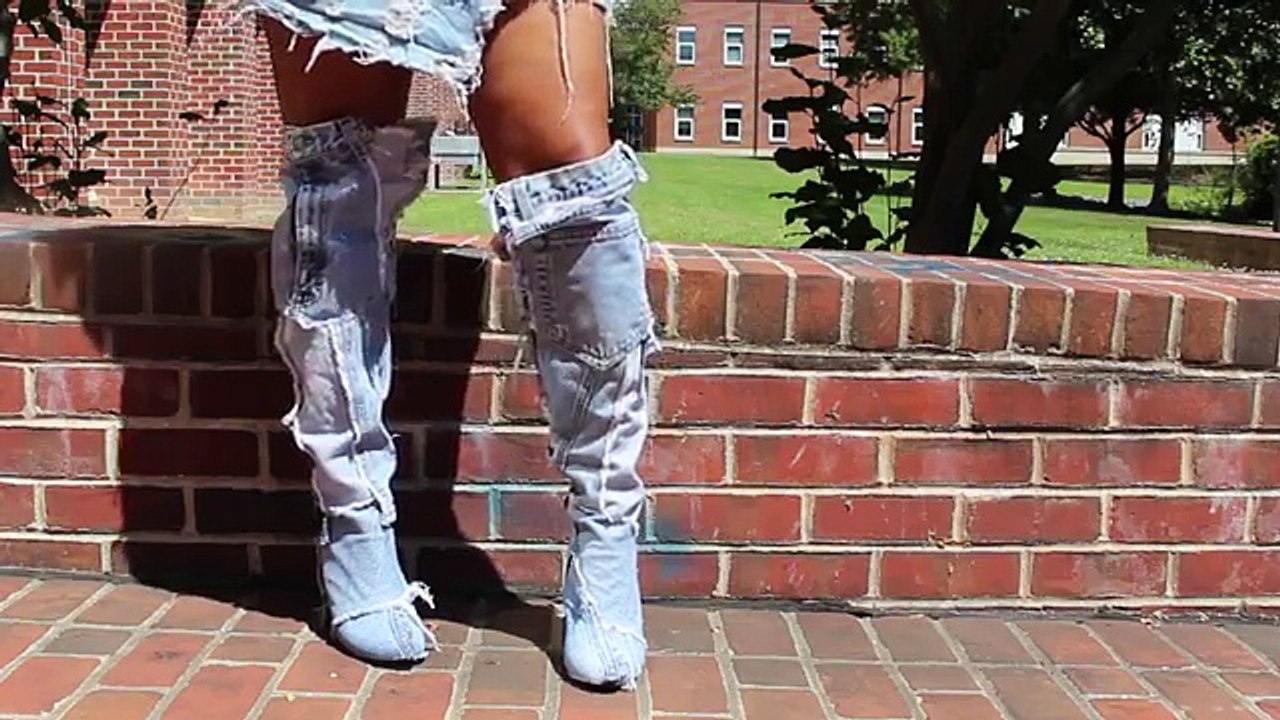 D.I.Y KIM KARDASHIAN JEAN BOOTS