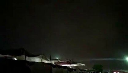 Lightning view from Sohrab Goth Cow Mandi 2017 last night - Cow Mandi 2017 - Eid ul Azha 2017