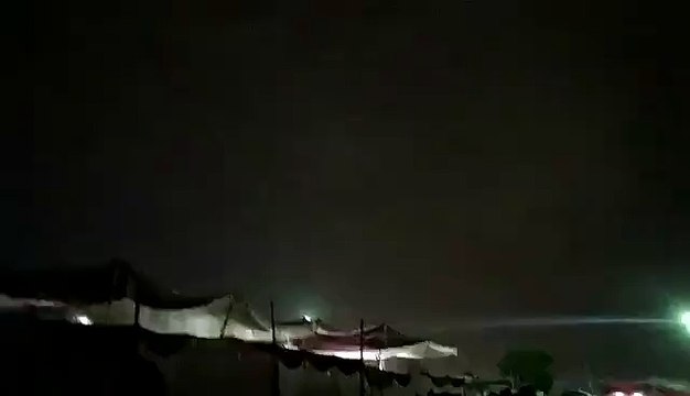Lightning view from Sohrab Goth Cow Mandi 2017 last night - Cow Mandi 2017 - Eid ul Azha 2017