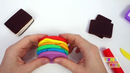 HUGE Play Doh Rainbow Ice Cream Super Video | Rainbow Swirl, Ice Cream Sandwich, Donut & M