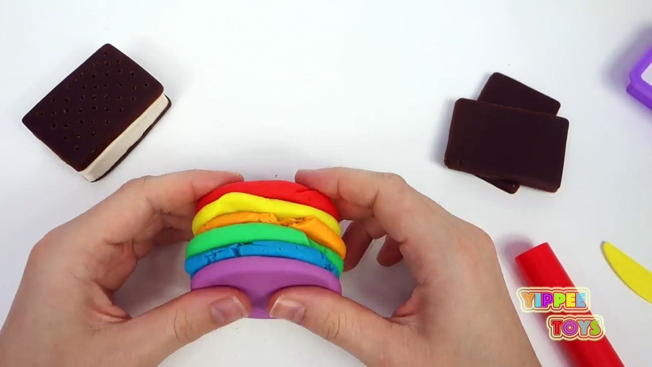 HUGE Play Doh Rainbow Ice Cream Super Video | Rainbow Swirl, Ice Cream Sandwich, Donut & M