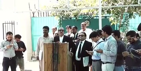 Dr Babar Awan's Media Talk Outside ECP Islamabad on 21.08.2017