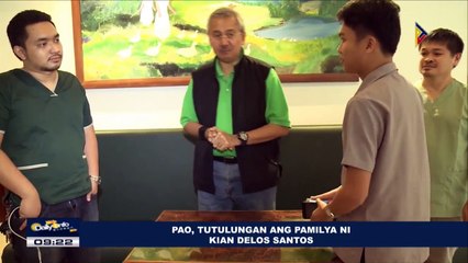 PAO, tutulungan ang pamilya ni Kian Delos Santos