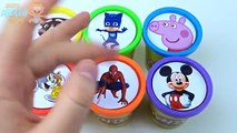 Сups Stacking Toys Play Doh Clay Toy Story Pj Masks Disney Learn Colors for Kids