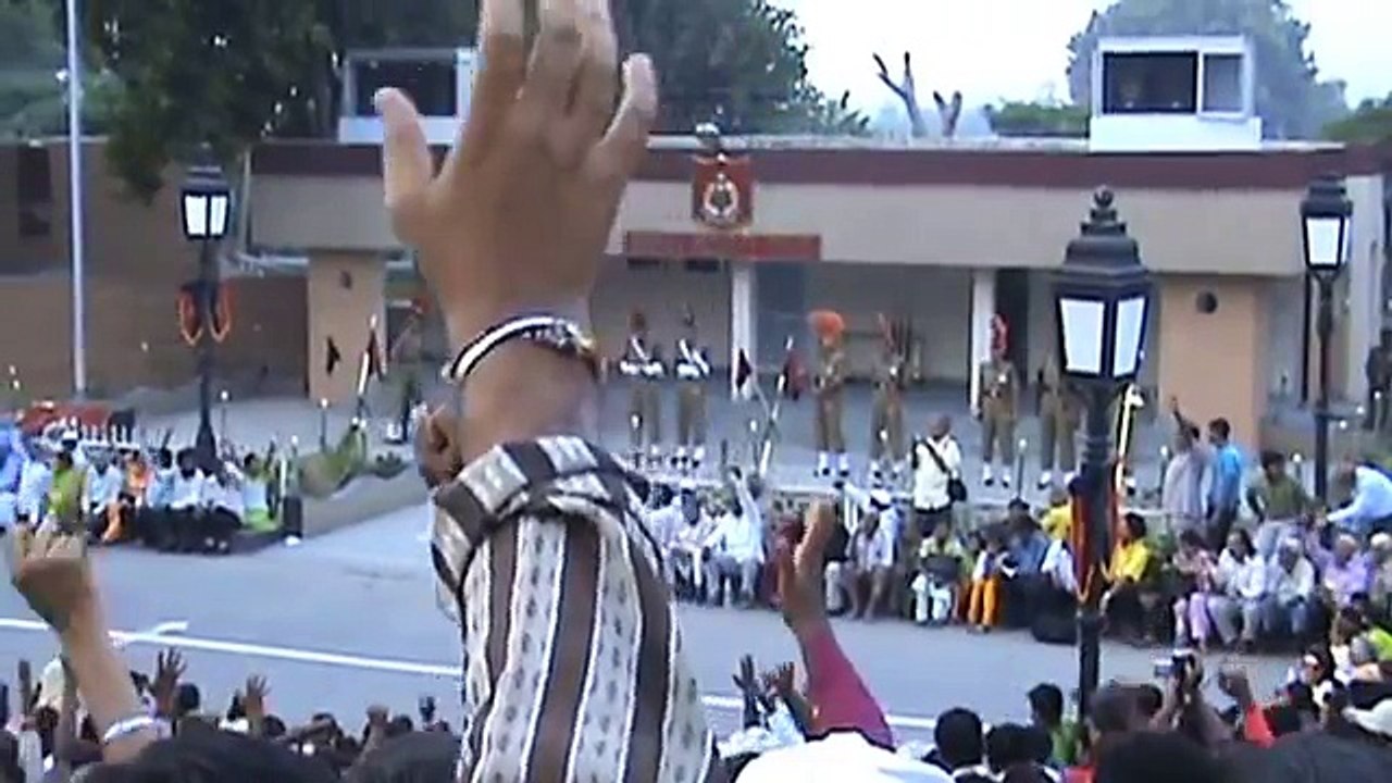 Amritsar, Punjab. Indian border with Pakistan. Wagah Border Ceremony