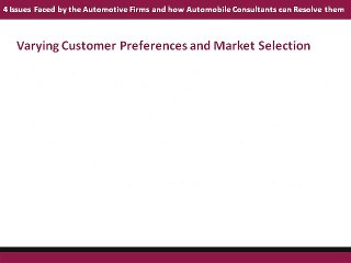 4 Issues Faced by the Automotive Firms and how Automobile Consultants can Resolve them