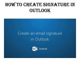 how to create signature in outlook