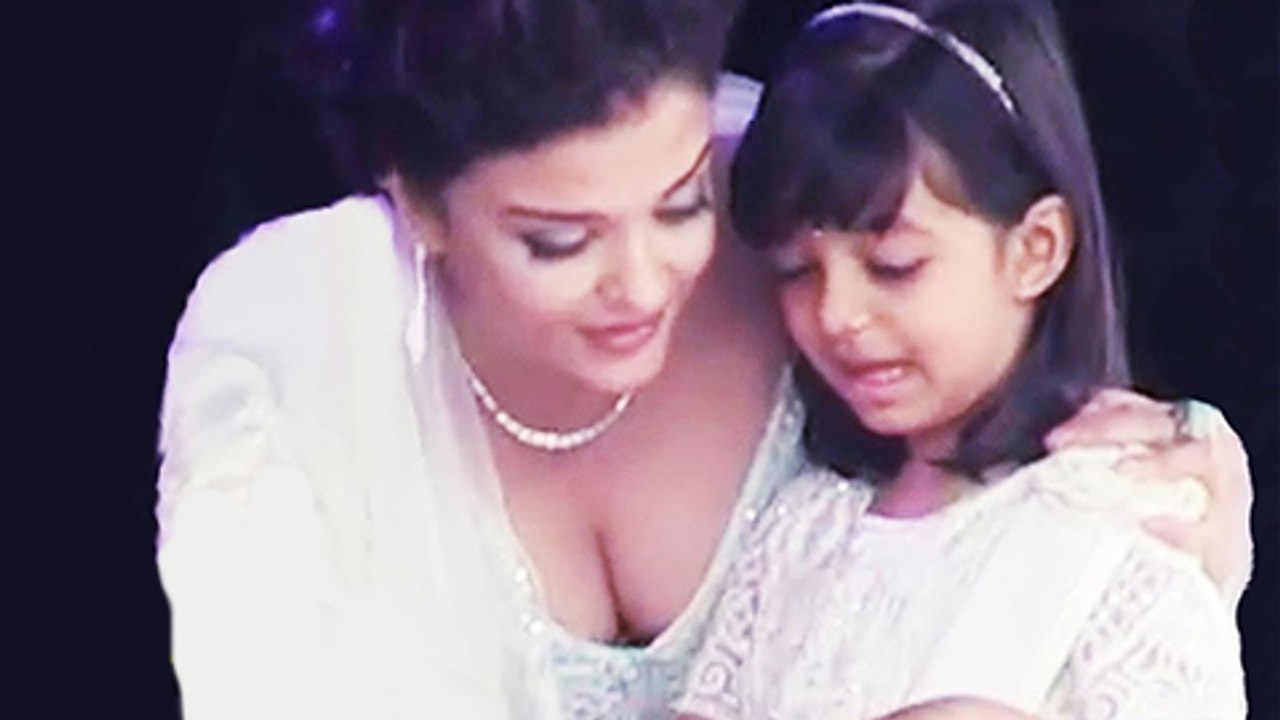 Aishwarya Rai WARDROBE MALFUNCTION As She Makes Aaradhya Bachchan's Dress Proper!