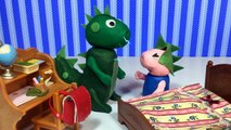 Et banane rots dinosaure pétant Nouveau porc pâte à modeler la télé avec George-Peppa stop-motion